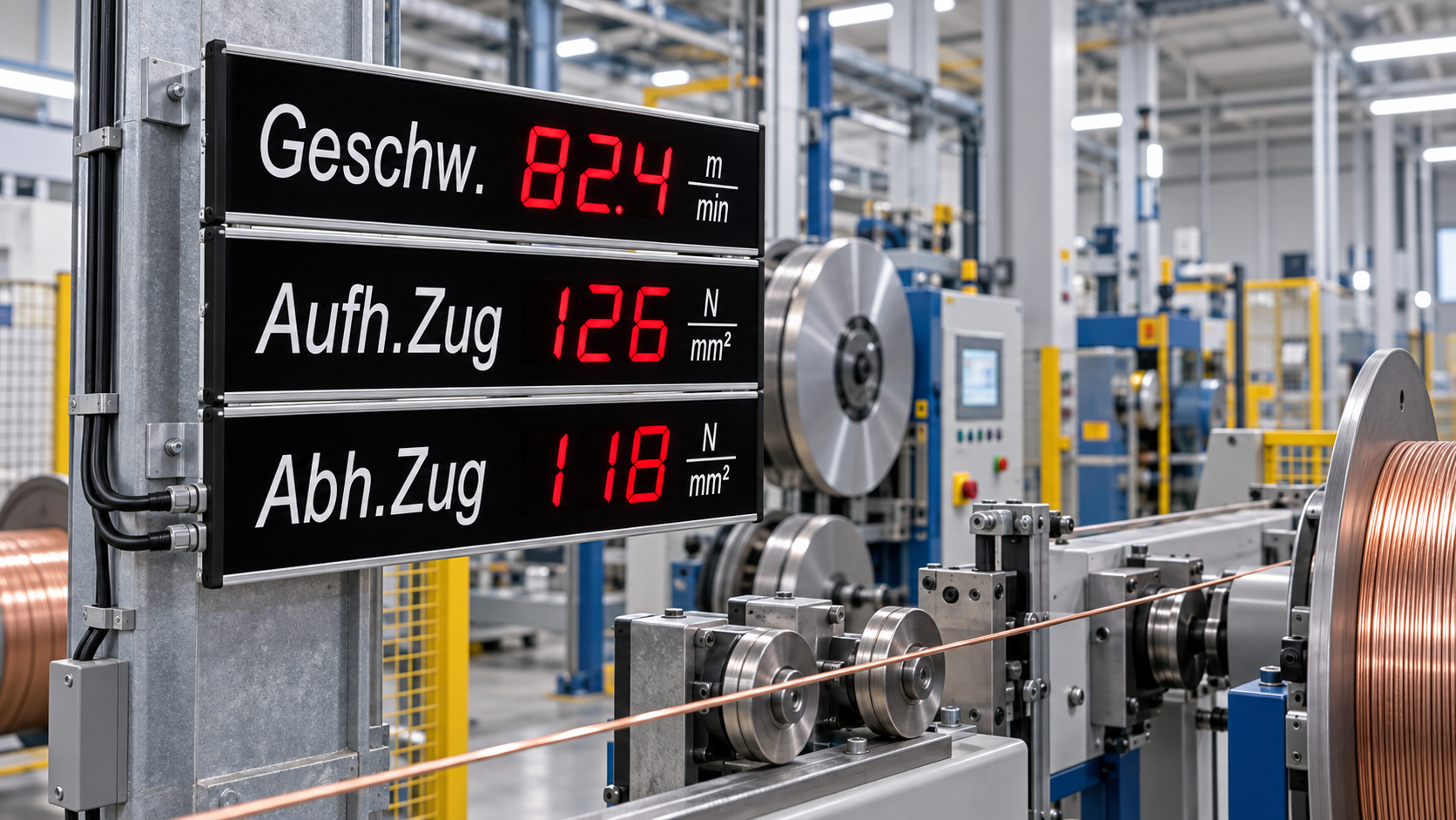 Produktion und Maschinenbau – NOVOTRON Großanzeige im Einsatz